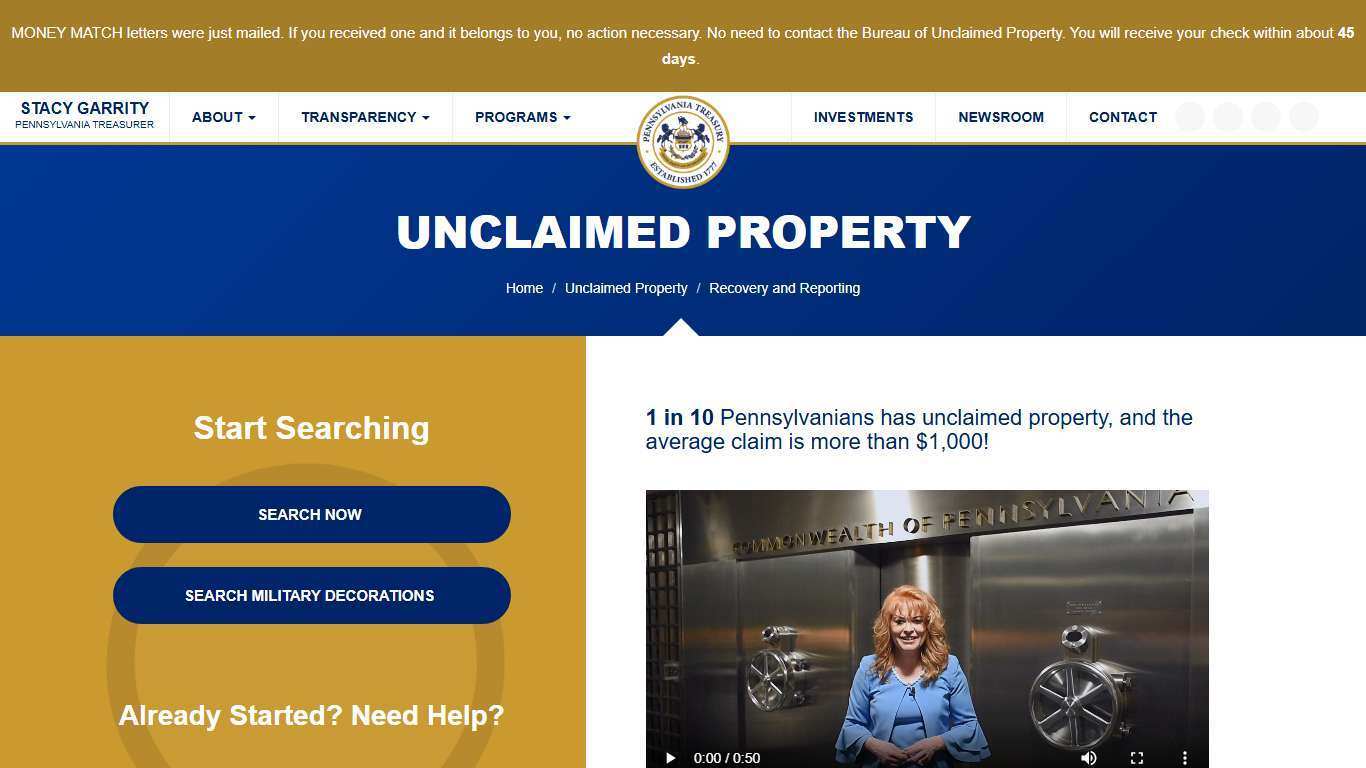 Unclaimed Property