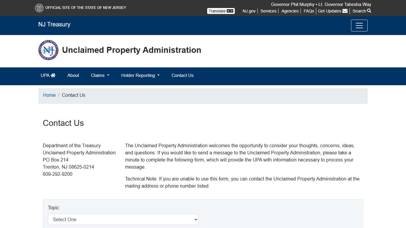 Unclaimed Property Administration